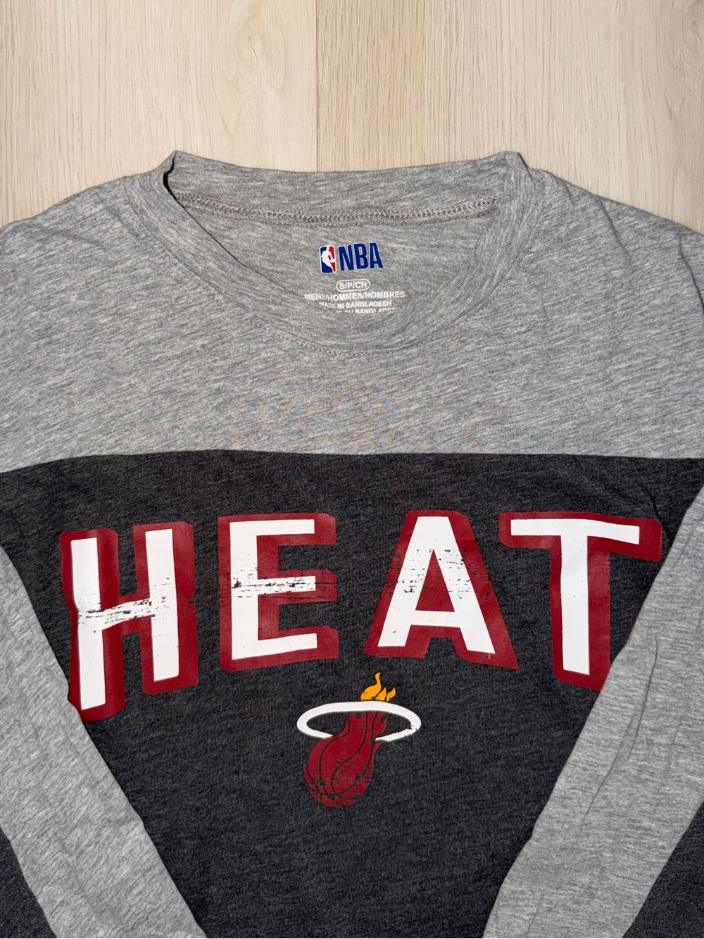 NBA Grey Miami Heat Long Sleeve Tee